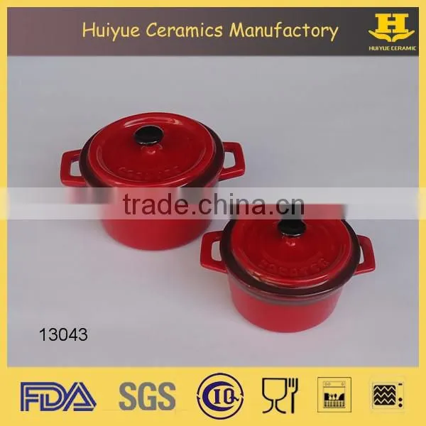 Ceramic casserole dishes, white casserole with ear