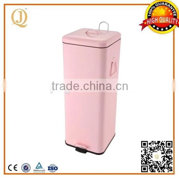 wholesales silver square kitchen bin 20L metal square waste bin for kitchen