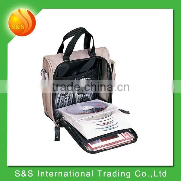 polyester travel cute cd dvd case with carry handle