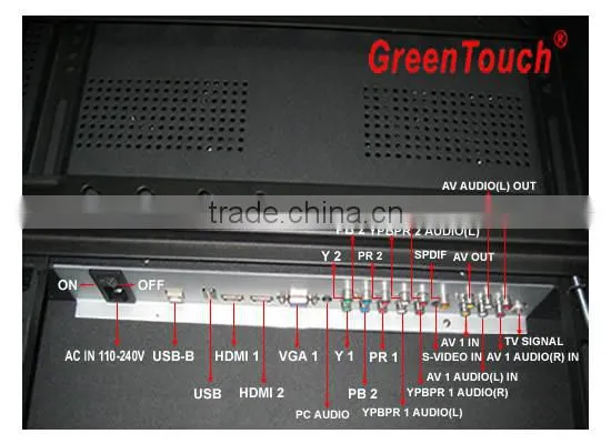 46 inch All In One LCD Kiosk IR Touch Advertising Player Monitor