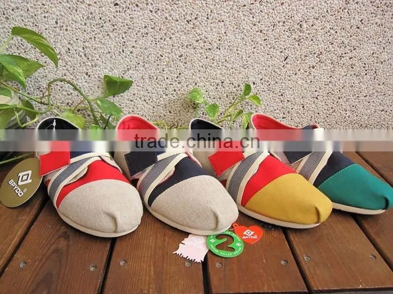 Colorful canvas shoes, espadrille, shoe loafer