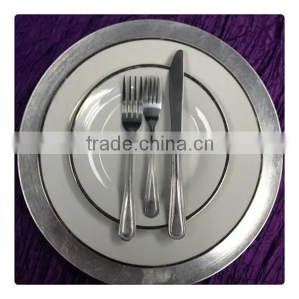 Plastic Wedding Colorful Charger Plates