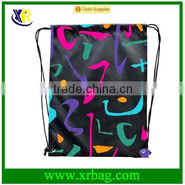 Custom drawstring backpack school bags with straps for kids