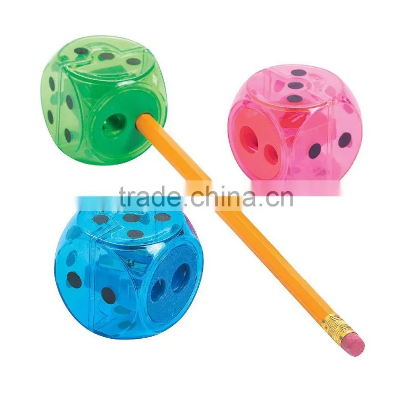 Factory Wholesale Custom Cheap Neon Color Plastic Pencil and Crayon Sharpeners New Fashion School Novelty Stationery Gift