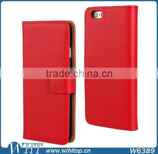 Luxury Genuine Leather Cover Case For iPhone 6 Plus 5.5 Inch Wholesale Case