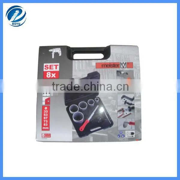 Carbide Grit Hole Saw set in blow case