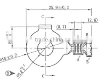 car aluminum Cooper auto wire harness eyelet ring terminals in high quality