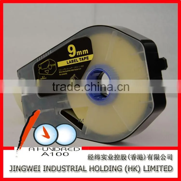 Compatible Camon tape CH-1109Y 9mm Yellow label tape cable id label for cable id printer mk2500