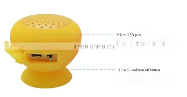 Mini silicone bluetooth wireless rainbow mushroom speaker