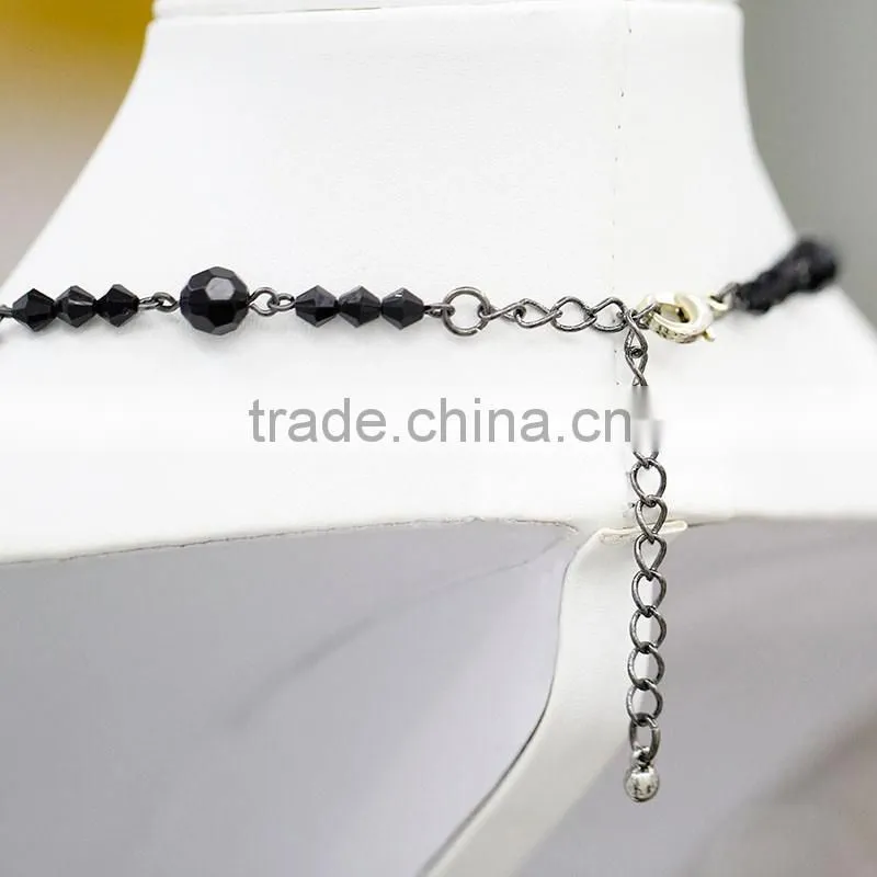 Elegant Alloy Necklace Tri or Multi Strand Jewelry Beaded Imitation Rhodium Jewelry