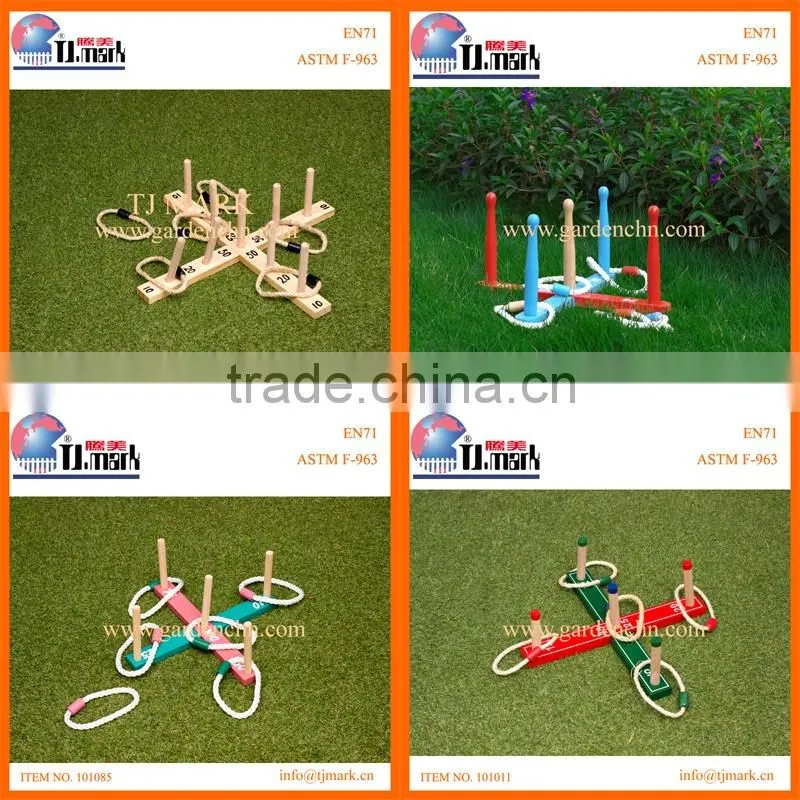 Wooden Toy Ring Toss Game