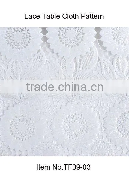 Oilproof &Waterproof lace embossed vinyl lace tablecloth