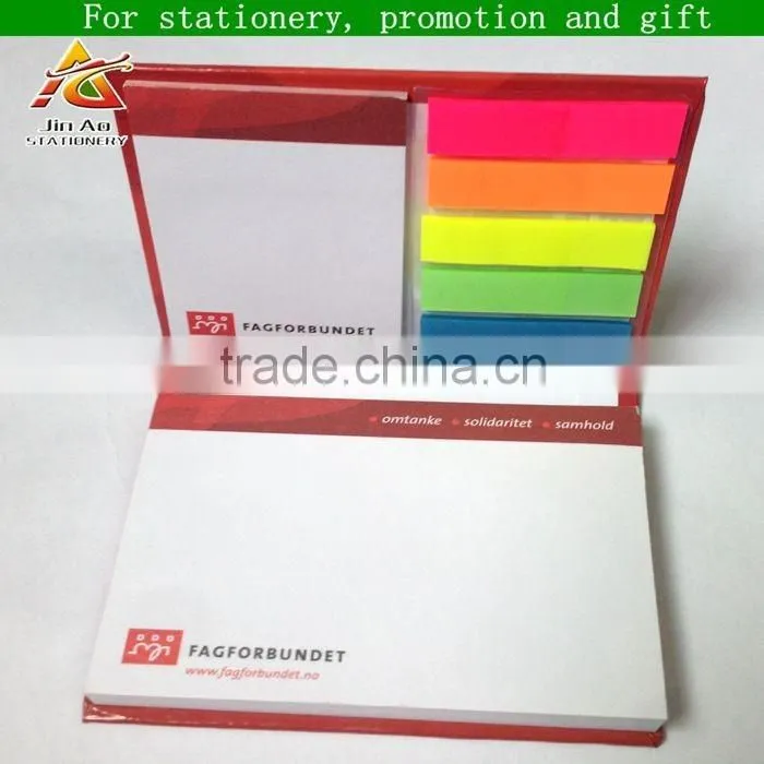 foldable hardcover sticky note pad with colorful PET sticky note