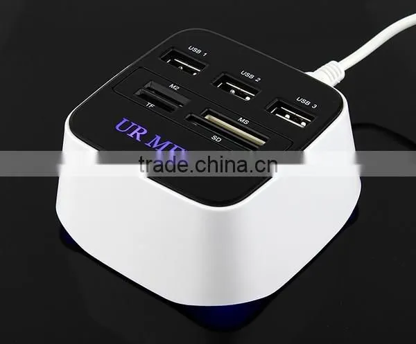 Electric Gift OEM Hub Combo Card Reader Support MS,M2,SD/MMC,TF