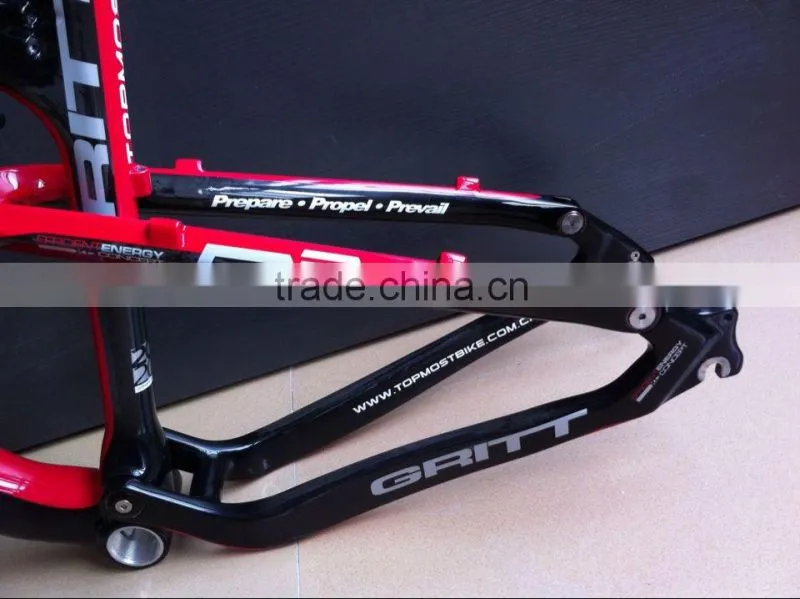 Newest Fashionable style MTB frame full suspension carbon mountain bike frame,UD glossy with logo TOPMOST on frame