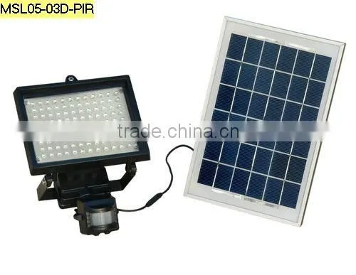Solar motion sensor light with high power