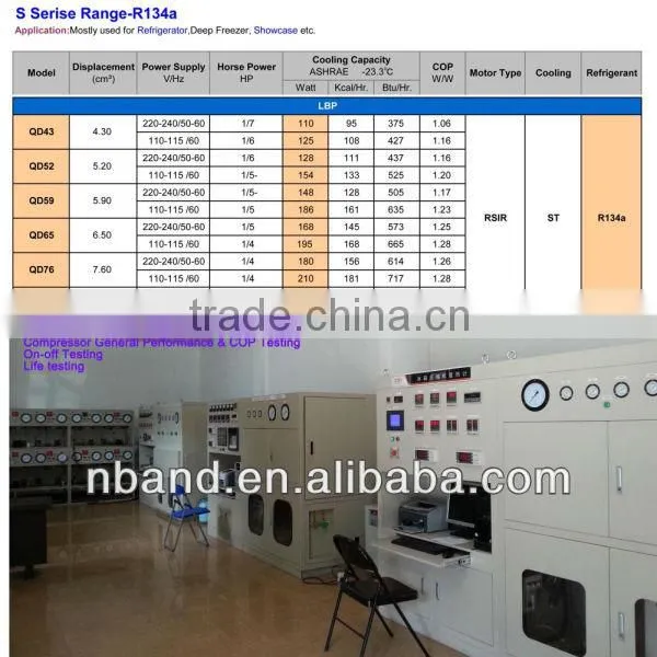 R134a QD59 Refrigeration Compressor