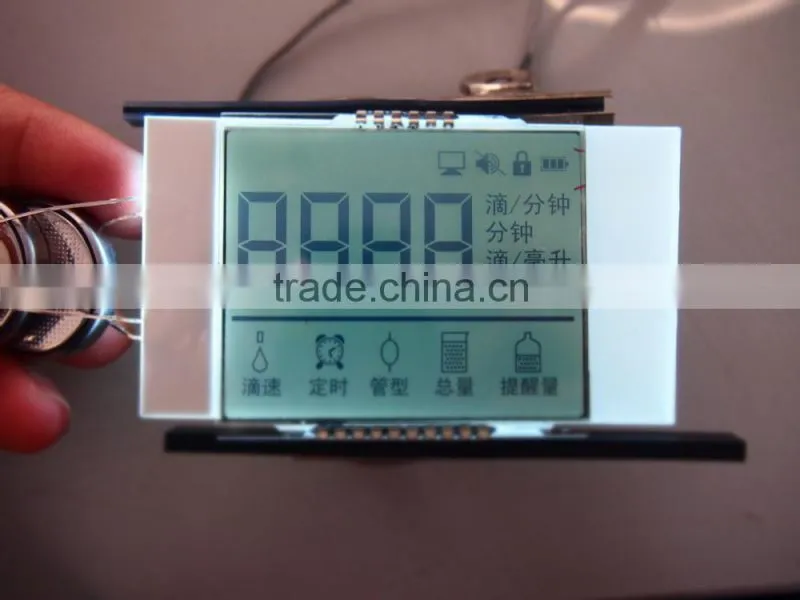 positive character 4 digit 8segment ,cheap monochrome black TN,intelligent transfusion lcd display