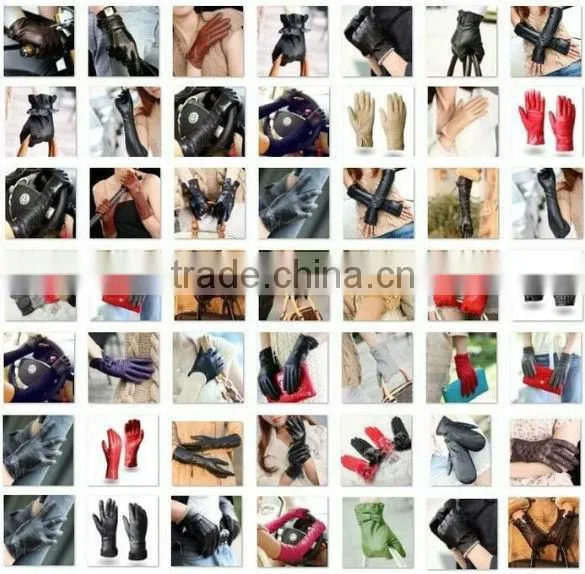 2013 new design feminine gloves fine leather
