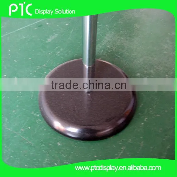 Information stand with telescopic pole to adjust height