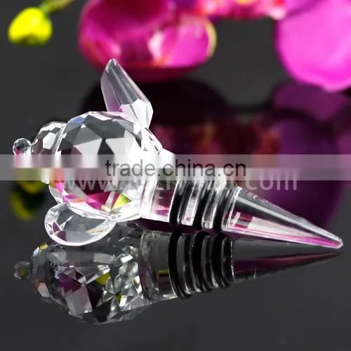 Bottle decorative transparent crystal ball wine stopper