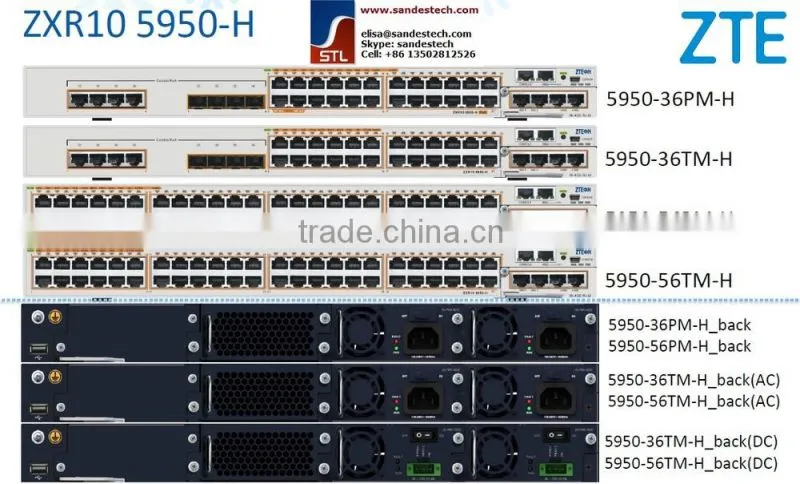 ZTE 5950-56PM-H, RS-5950-56PM-H, 48 GE RJ45+2 expansion ZTE ZXR10 5950-H 5950-36TM-H 5950-36PM-H 5950-56TM-H 5950-56PM-H