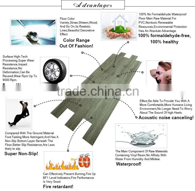 Waterproof Durable Healthy Bed Room Pvc Flooring