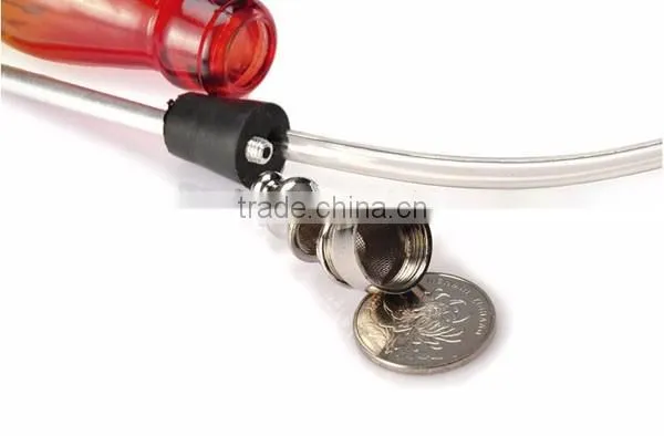 Modern design colorful glass metal water smoking pipe