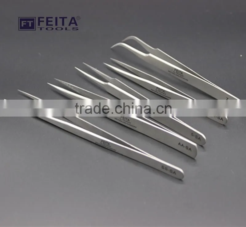 mobile phone repairing widely use ESD Stainless Steel vetus tweezers dongguan supplier