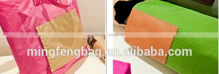 Custom Super Large Waterproof 600D Oxford Folding Tote and Shoulder Portable Fashion Traveling and Shopping Bag for Women