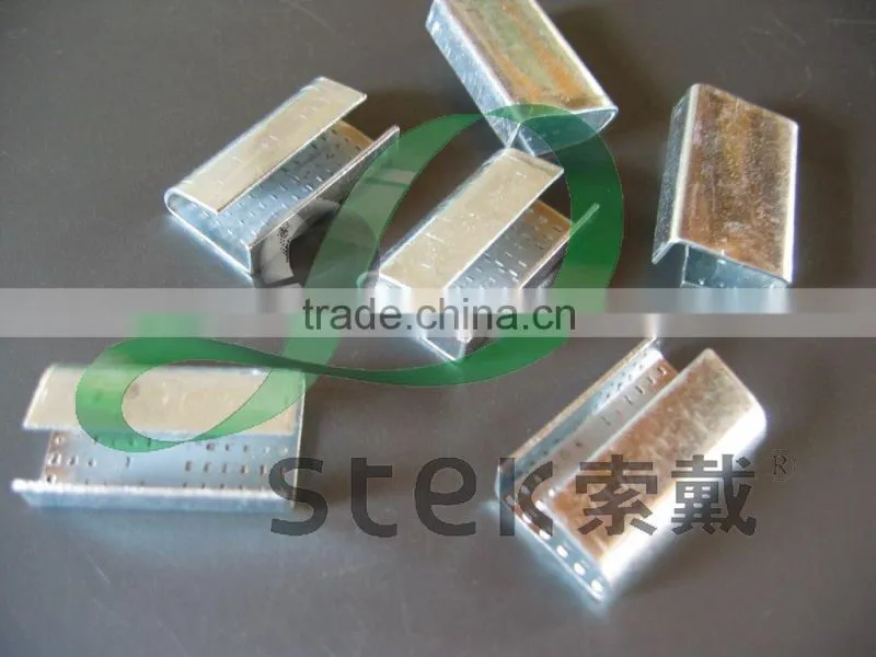 Steel packing buckles for plastic straps from Stek manufacturer