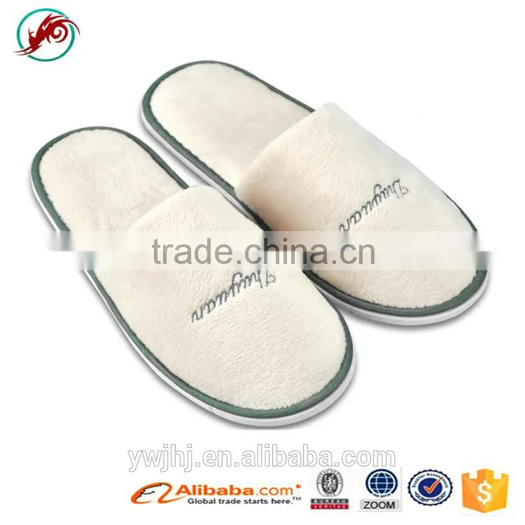 Latest Soft Sole Slippers Velvet Hotel Slipper Ladies Flat Slipper(HJCT1000)