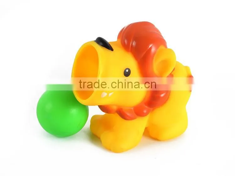 Popular amusing vinyl lion toy with ball