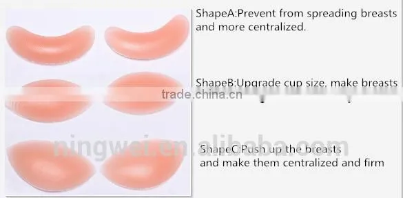 high quality breast invisible silicon bra pad