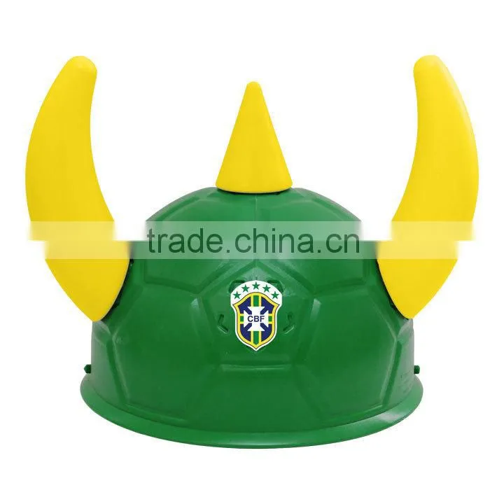 Orange Plastic Viking Football Fan Hat Wholesale with for Football Events & Parties & Carnivals