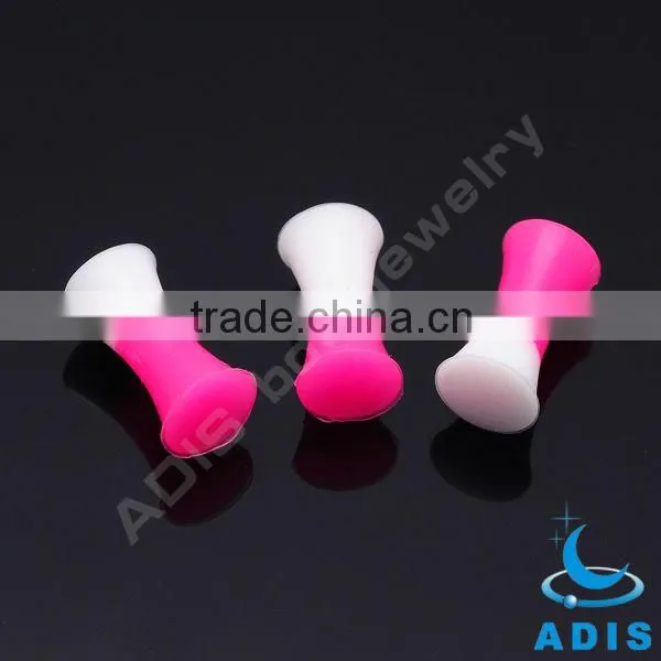 Soft And Flexible Silicon Solid Pink And White Ear Plugs