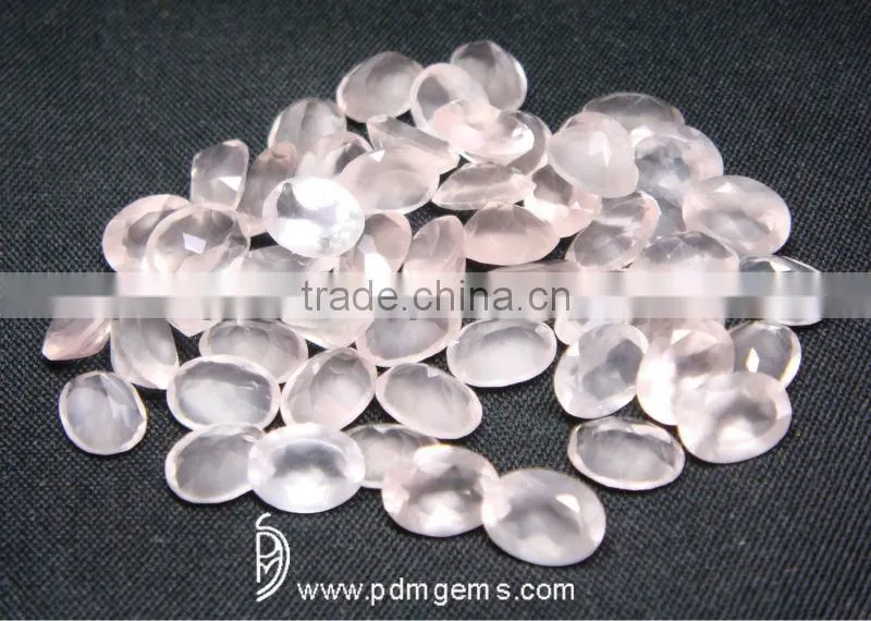 Rose Quartz Oval Faceted Cut Lot For Necklaces From Wholesaler