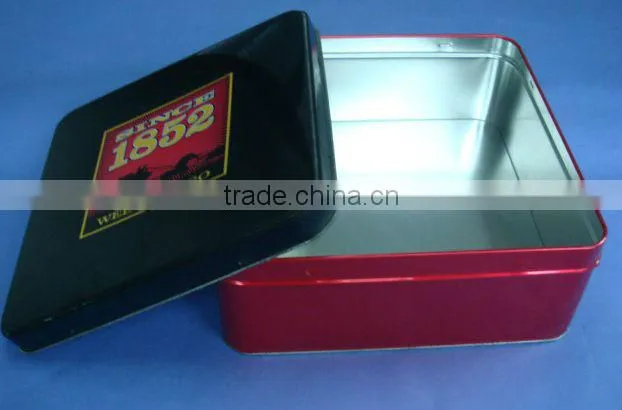 square cake tin box/packaging tin box