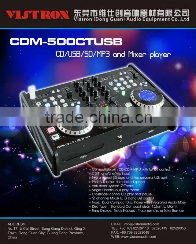 CDM-500CTUSB CD USB SD Mp3 Audio DJ CD PLAYER
