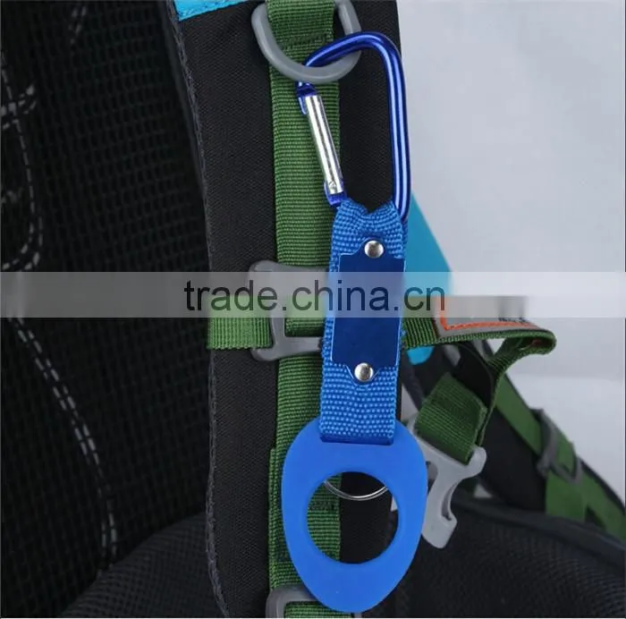 water bottle clip, mixed water bottle holder, customized laser engraved logo on metal tag