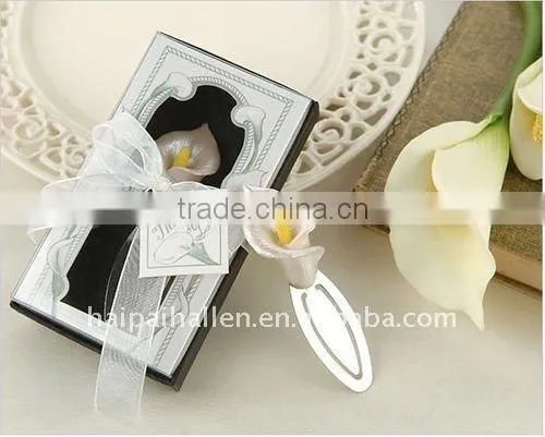 Stainless steel snowflake shaped bookmark with tassel for wedding