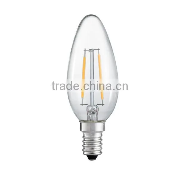 Hot sale LED C35 E12 2W LED filament Bulb