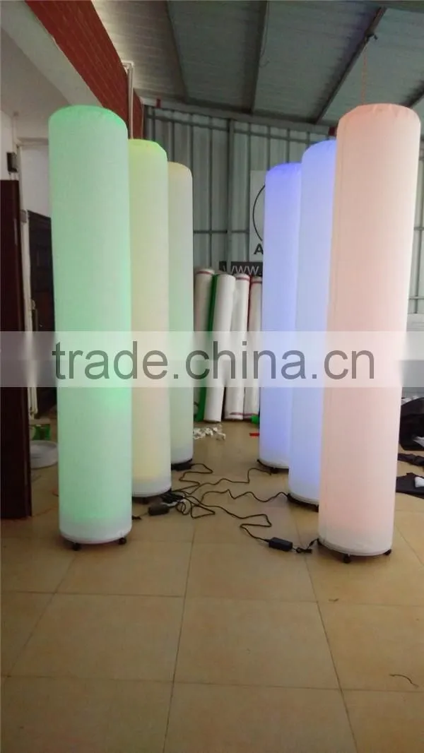 colorful advertising inflatable led tube for road decoration