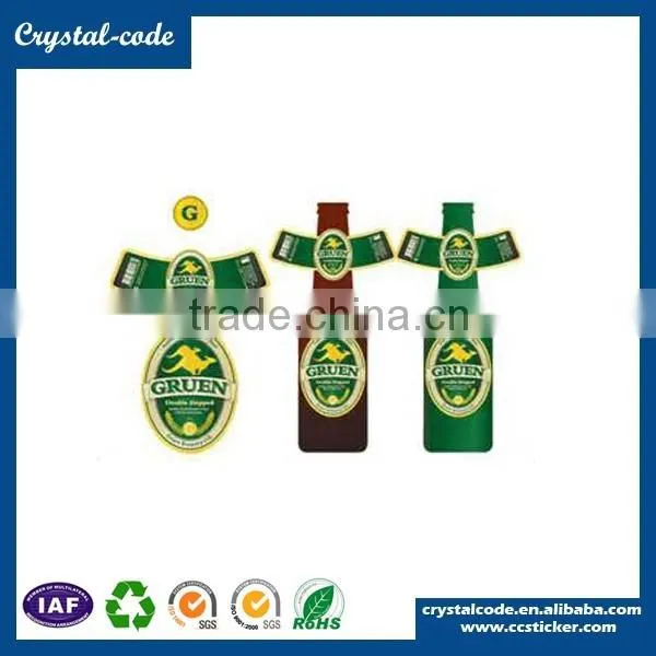 Removable adhesive PVC beverage wine sticker
