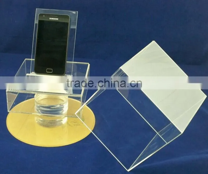 Lucite mobile phone display cabinet with good quality