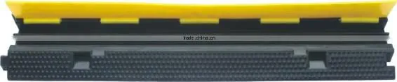 1000mm Length 2-channels Road Rubber Cable Protector