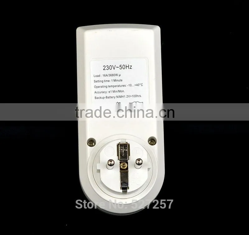 12/24 Hours Digital Plug-in Timer Programmable EU Plug Socket Switch