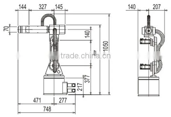 Intelligent industry robot arm 6 axis