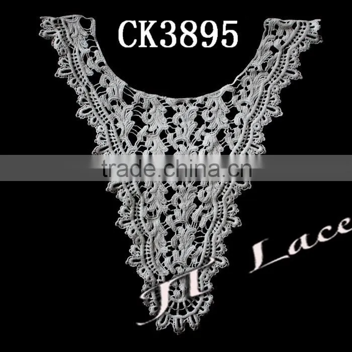 Embroidery cotton neck lace water soluble collar CK3265