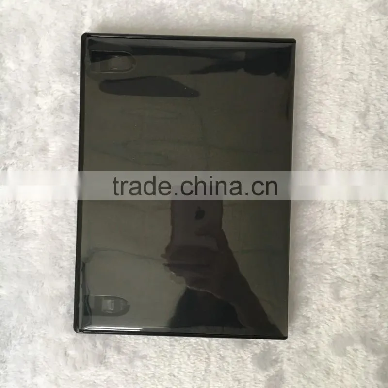 14mm Standard Plastic Glossy Black Cover long DVD case for One Disk